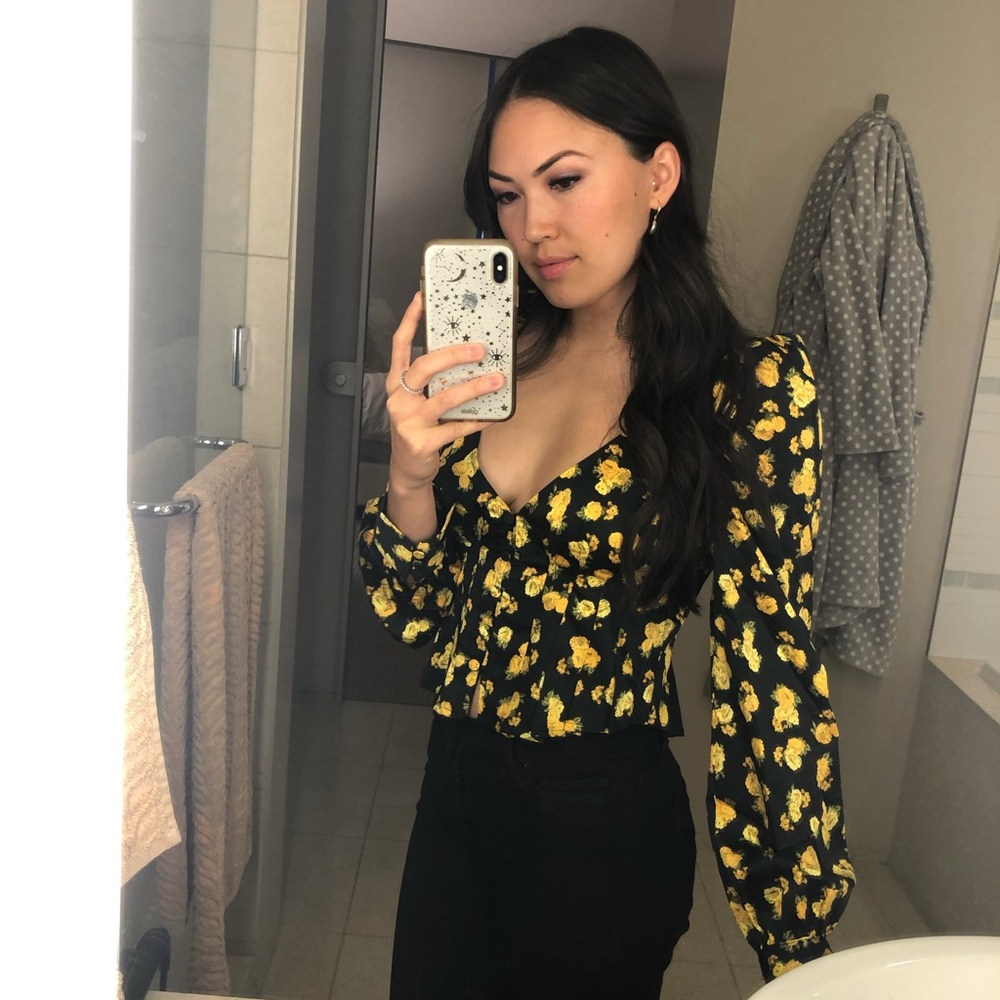 For Love and Lemons Elisa Blouse in Marigold - Picture 2 of 5